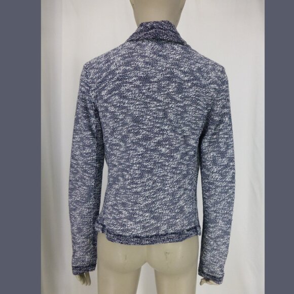 Saturday/Sunday Anthropologie Knit Moto Button-Up Sweater (Size S) - Picture 4 of 10